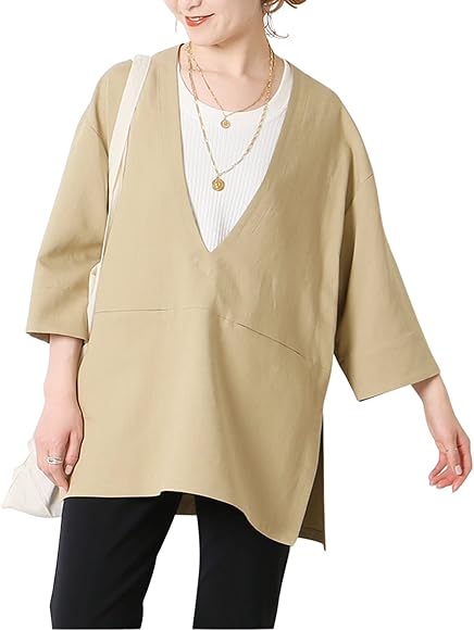 Amazon | [スピック アンド スパン]ソフトコールドスラブVネック